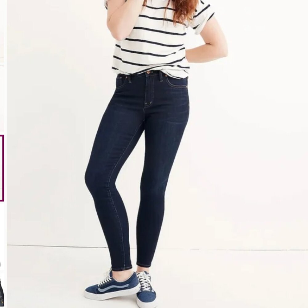 Madewell 9" Mid-Rise Skinny Jeans in Larkspur Wash: TENCEL™ Denim Edition